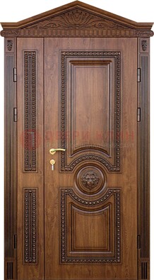 Узорная стальная дверь с виноритом для дома ДВТ-260 в Шатуре
