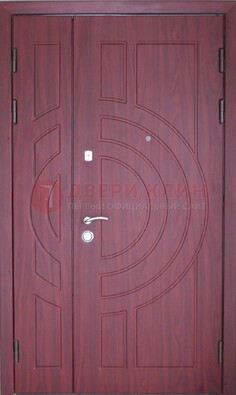 Красная железная дверь с виноритом ДВТ-3 в Шатуре