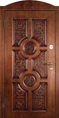 Коричневая входная дверь с виноритом ДВТ-41 в Шатуре