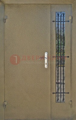 Тамбурная дверь Порошок со стеклом и ковкой ПЛ-20 в Шатуре